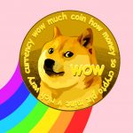 Illustration des Doge Meme in Form einer Krypto Münze